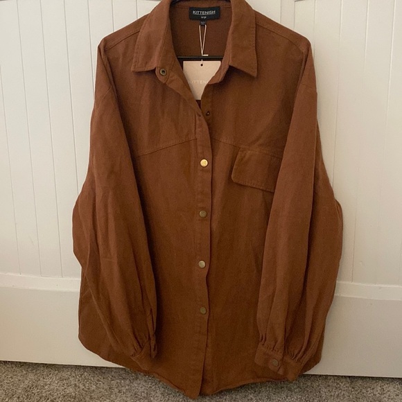 Kittenish Jackets & Blazers - Kittenish Button Down- Size L